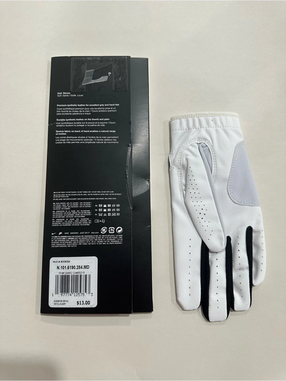 Nike Dura Feel Glove - White/Black Women’s Right Hand